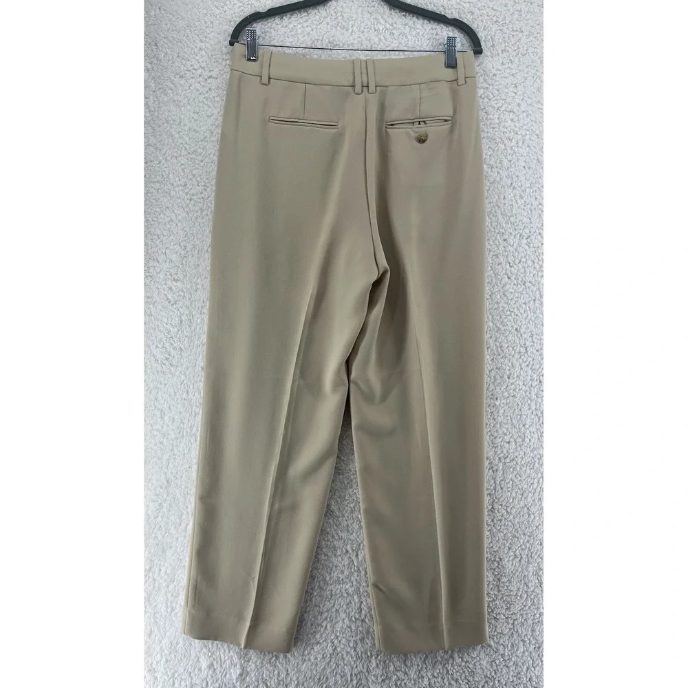 J Crew Essential Pant In City Crepe Women's Size 8 Beige Tapered Academia Career